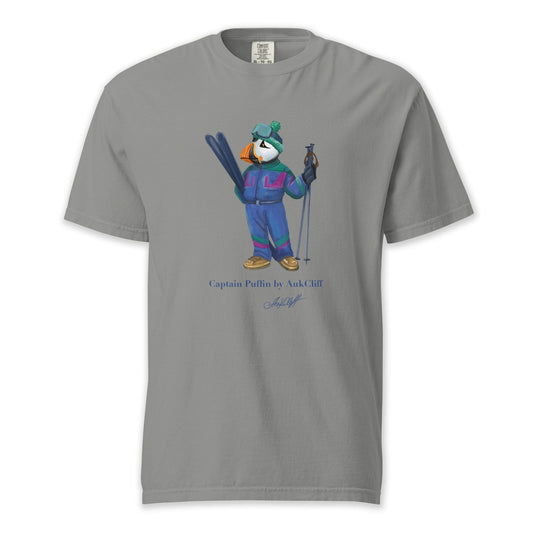 AukCliff Captain Puffin T-shirt Grey / S Captain Puffin™ Retro Ski Comfort Colors T-Shirt