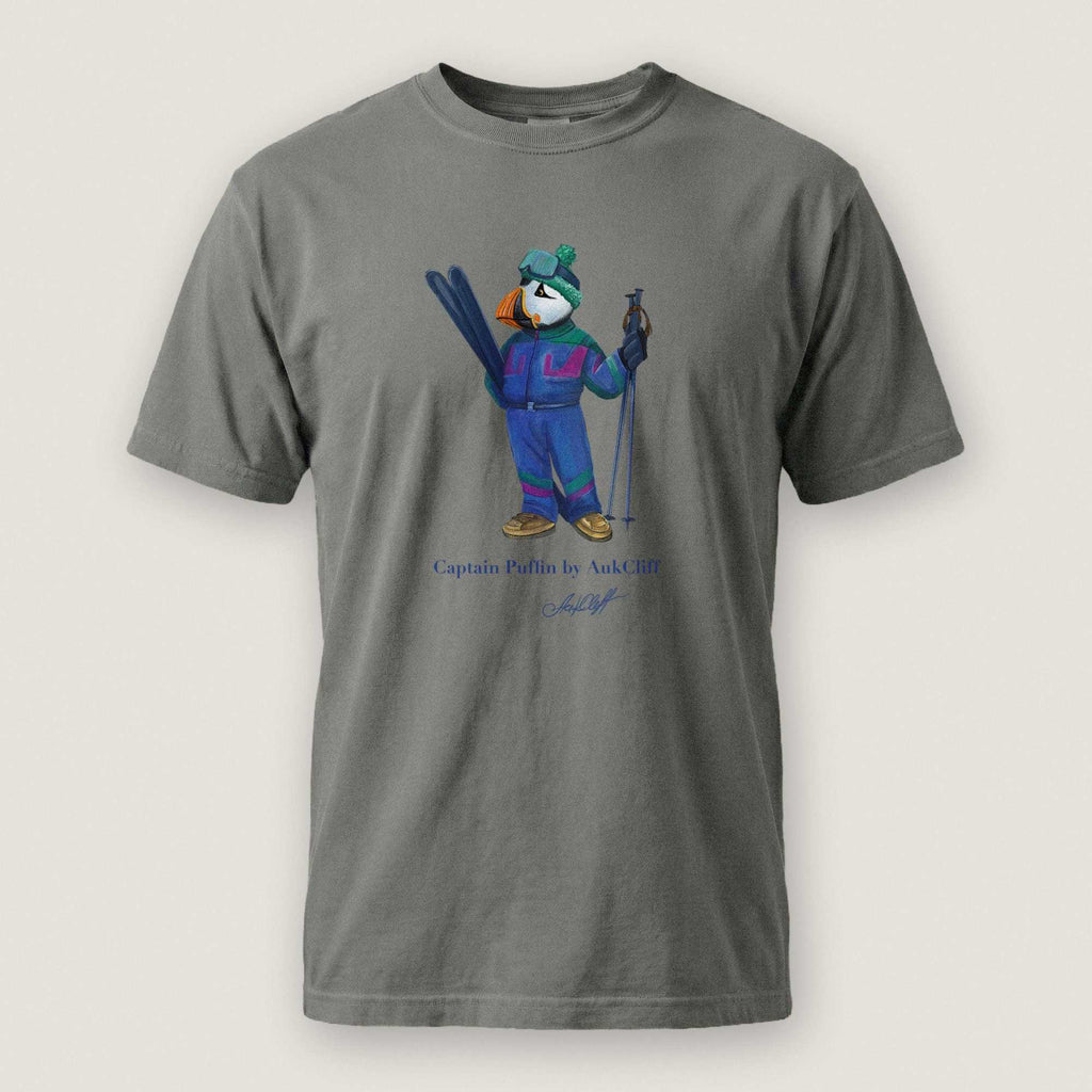 AukCliff Captain Puffin T-shirt Grey / S Captain Puffin™ Retro Ski Comfort Colors T-Shirt