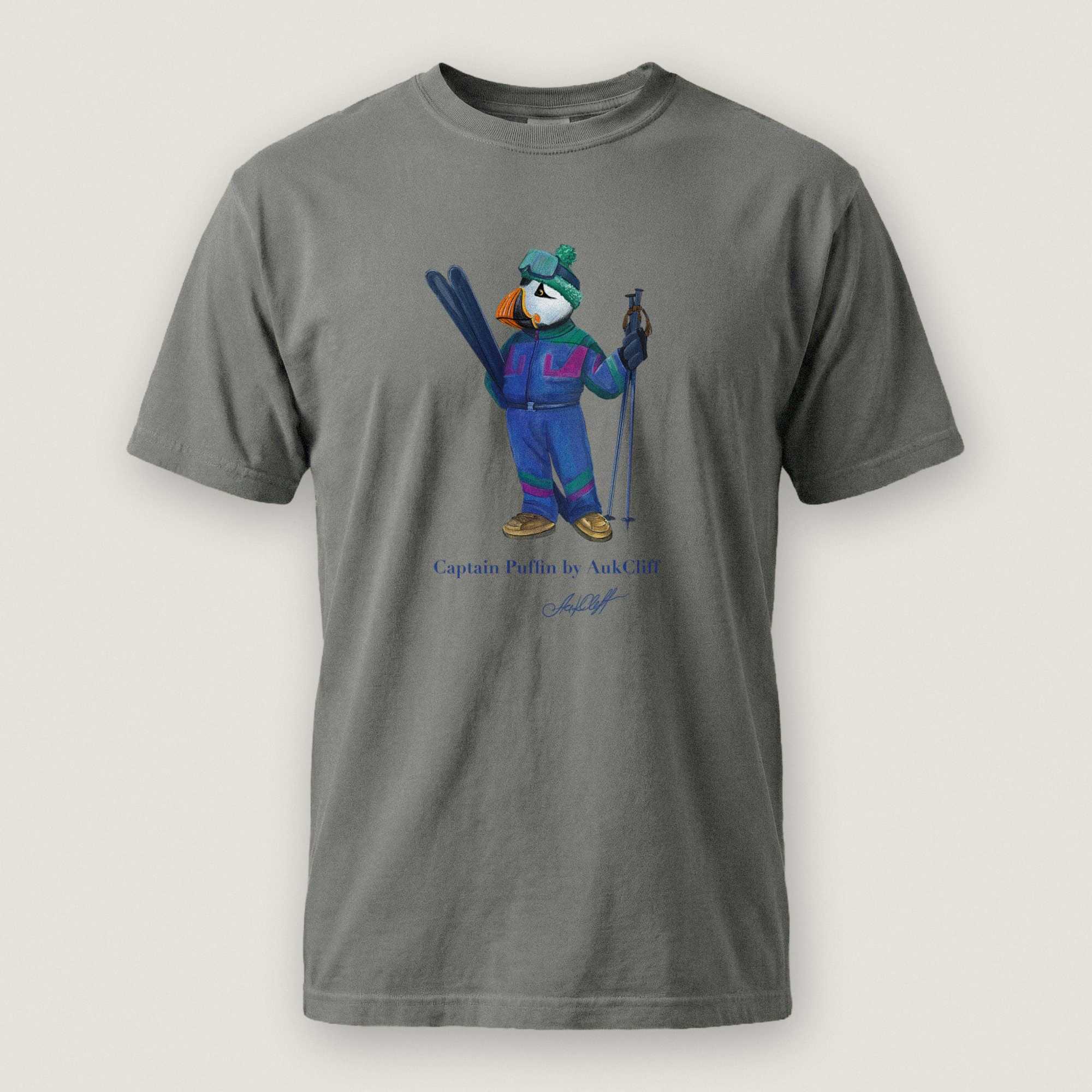 AukCliff Captain Puffin T-shirt Grey / S Captain Puffin™ Retro Ski Comfort Colors T-Shirt