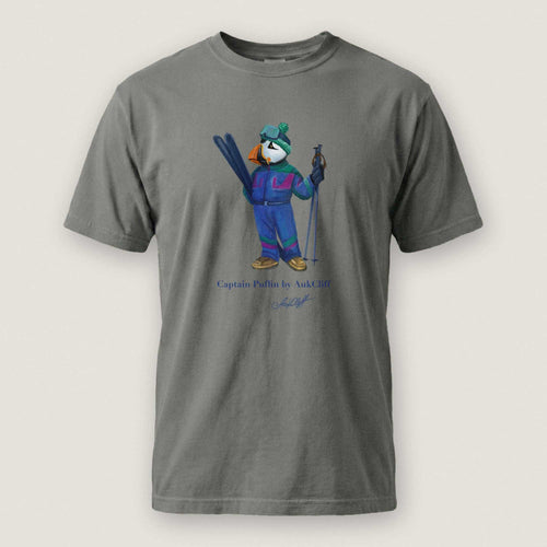 AukCliff Captain Puffin T-shirt Grey / S Captain Puffin™ Retro Ski Comfort Colors T-Shirt