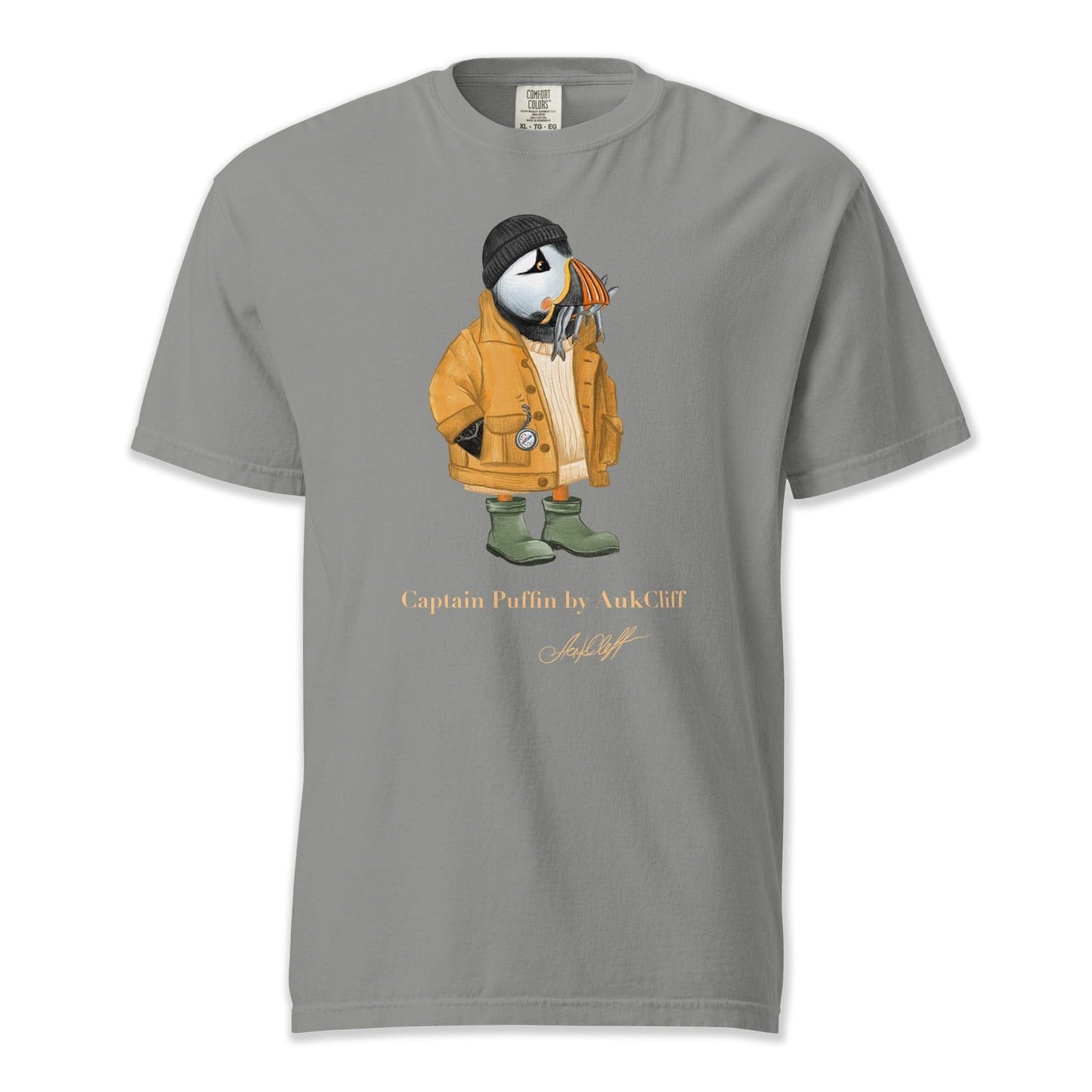 AukCliff Captain Puffin T-shirt Grey / S Captain Puffin™ Sailor “Catch of the Day” Comfort Colors T-Shirt