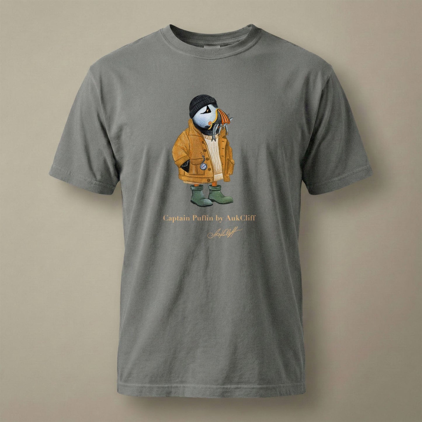 AukCliff Captain Puffin T-shirt Grey / S Captain Puffin™ Sailor “Catch of the Day” Comfort Colors T-Shirt