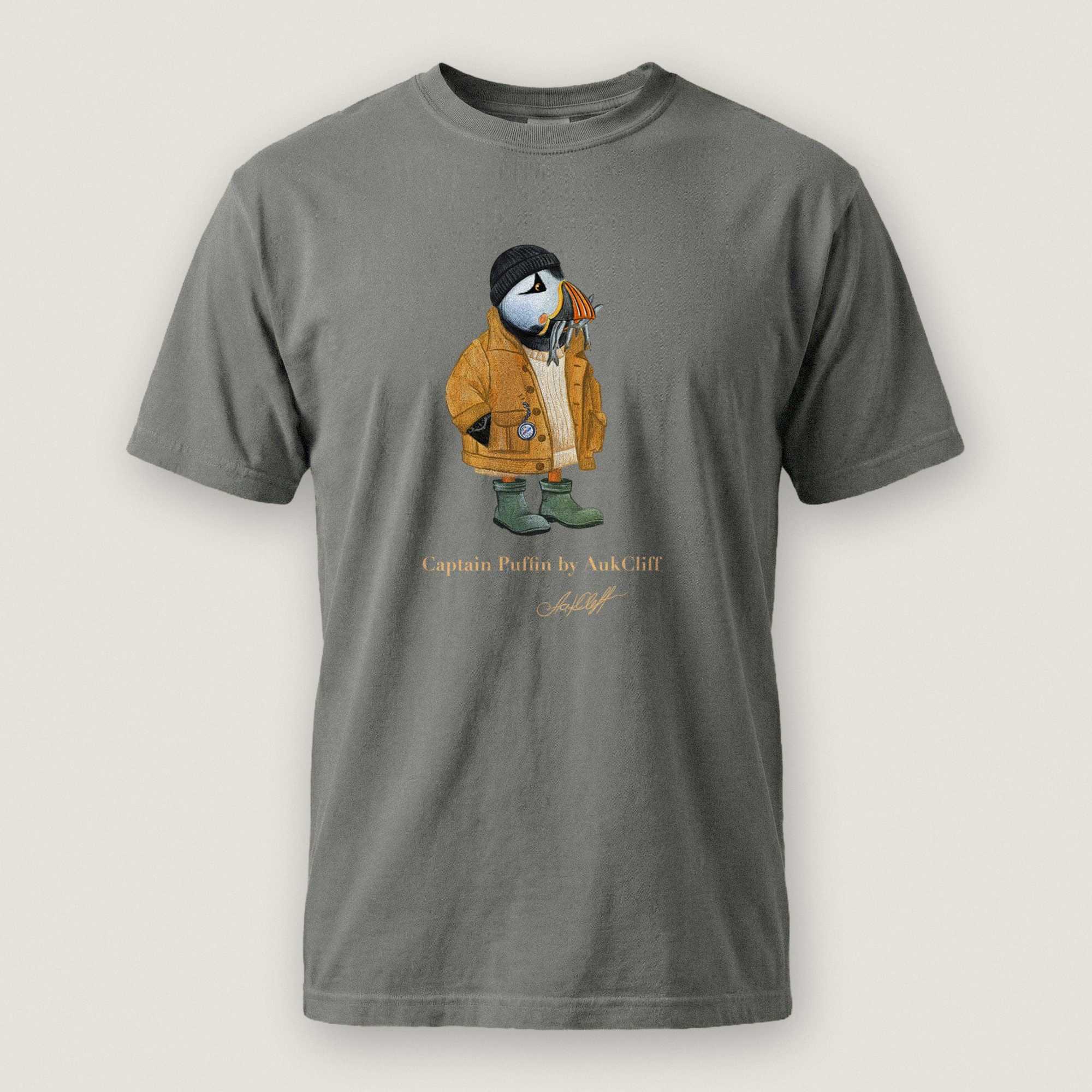AukCliff Captain Puffin T-shirt Grey / S Captain Puffin™ Sailor “Catch of the Day” Comfort Colors T-Shirt