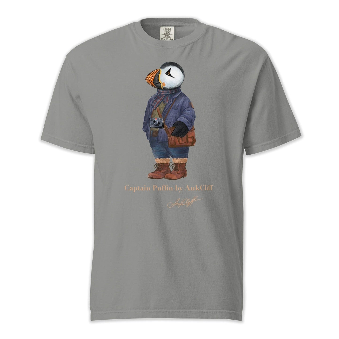 AukCliff Captain Puffin T-shirt Grey / S Captain Puffin™ Street Photographer Comfort Colors T-Shirt