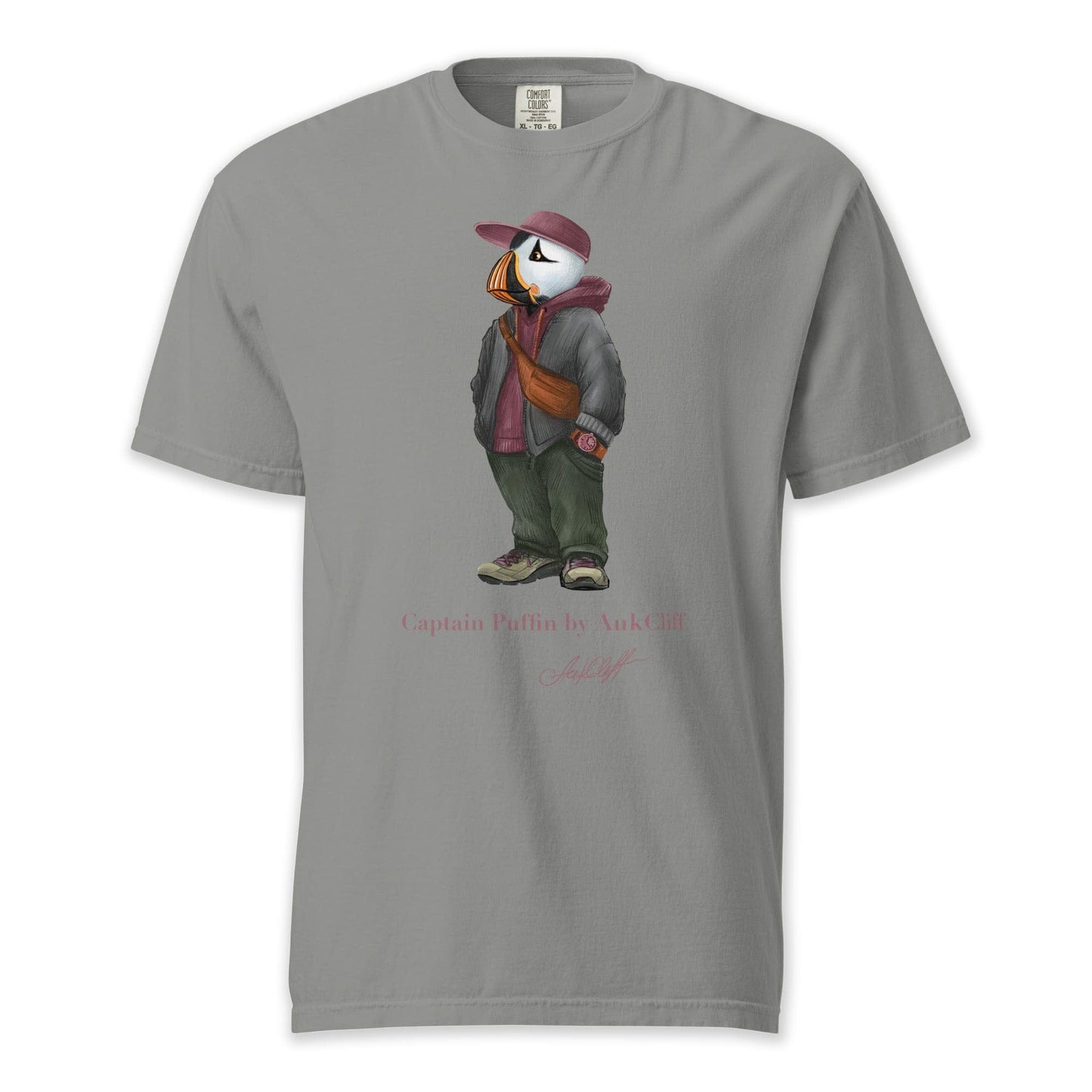 AukCliff Captain Puffin T-shirt Grey / S Captain Puffin™ “Streetwear Scout” Comfort Colors T-Shirt