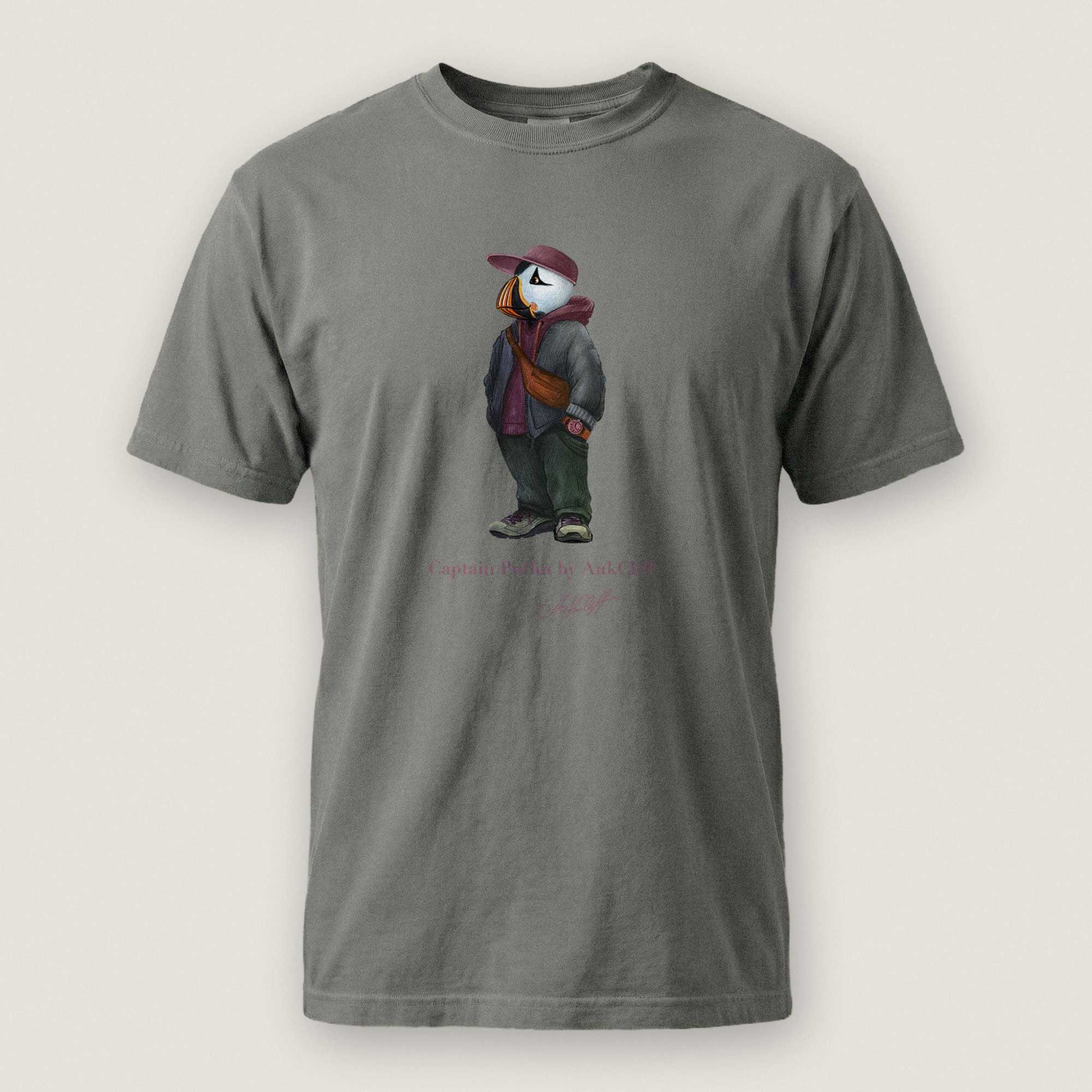 AukCliff Captain Puffin T-shirt Grey / S Captain Puffin™ “Streetwear Scout” Comfort Colors T-Shirt
