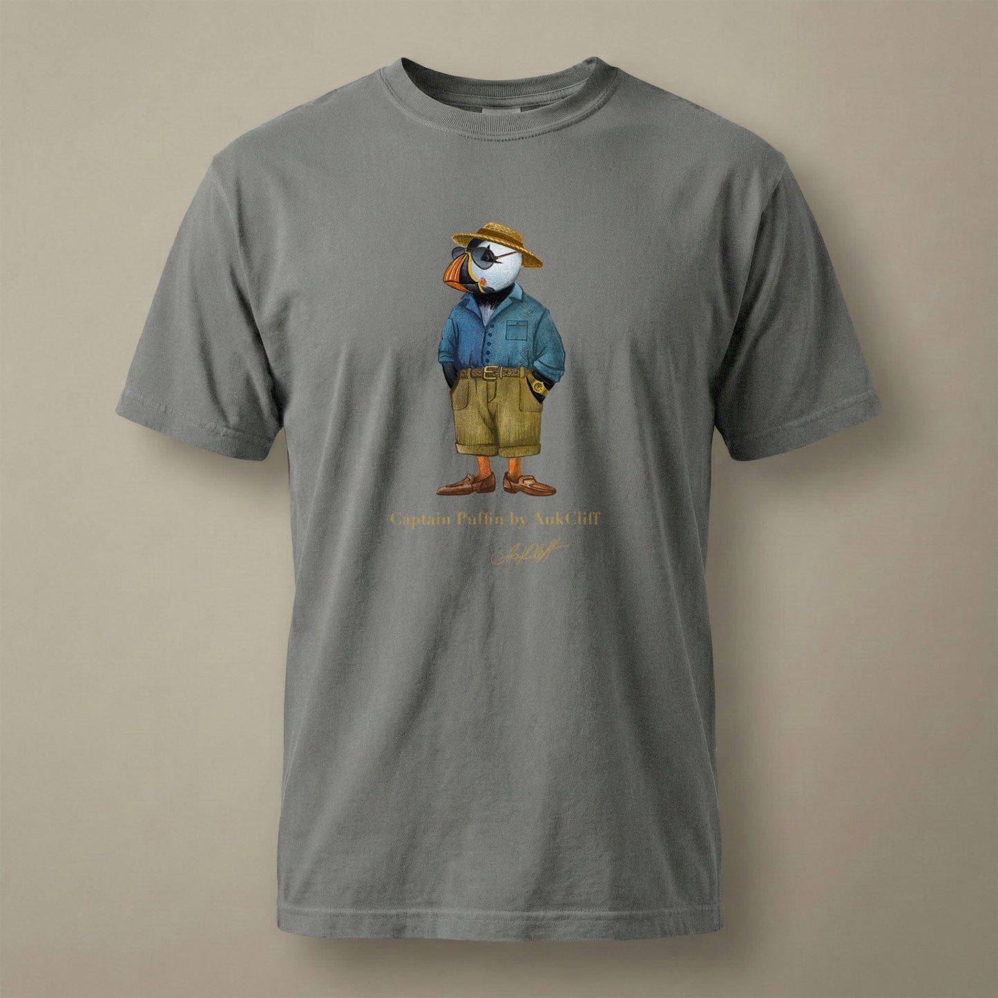 AukCliff Captain Puffin T-shirt Grey / S Captain Puffin™ “Summer Scout” Comfort Colors T-Shirt