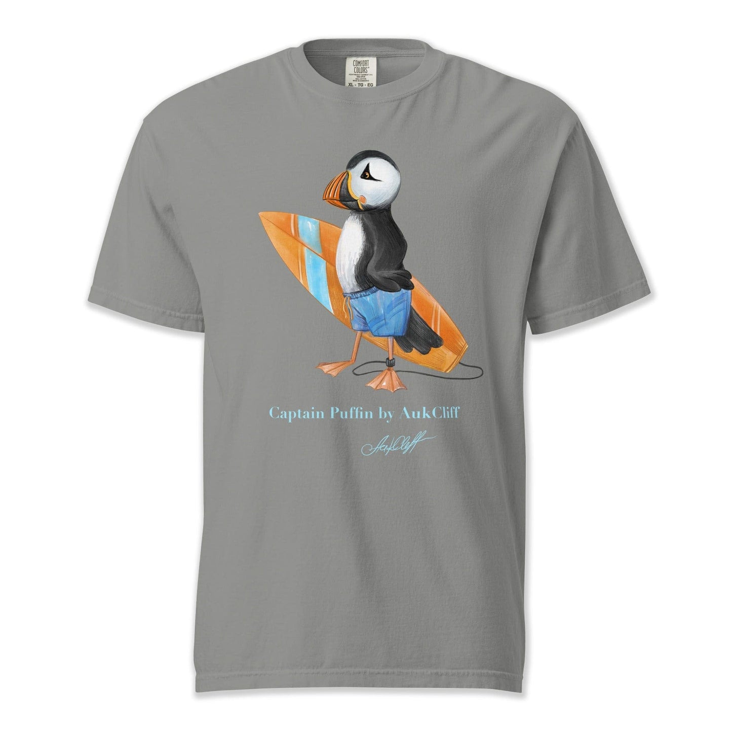 AukCliff Captain Puffin T-shirt Grey / S Captain Puffin™ Surfer Comfort Colors T-Shirt