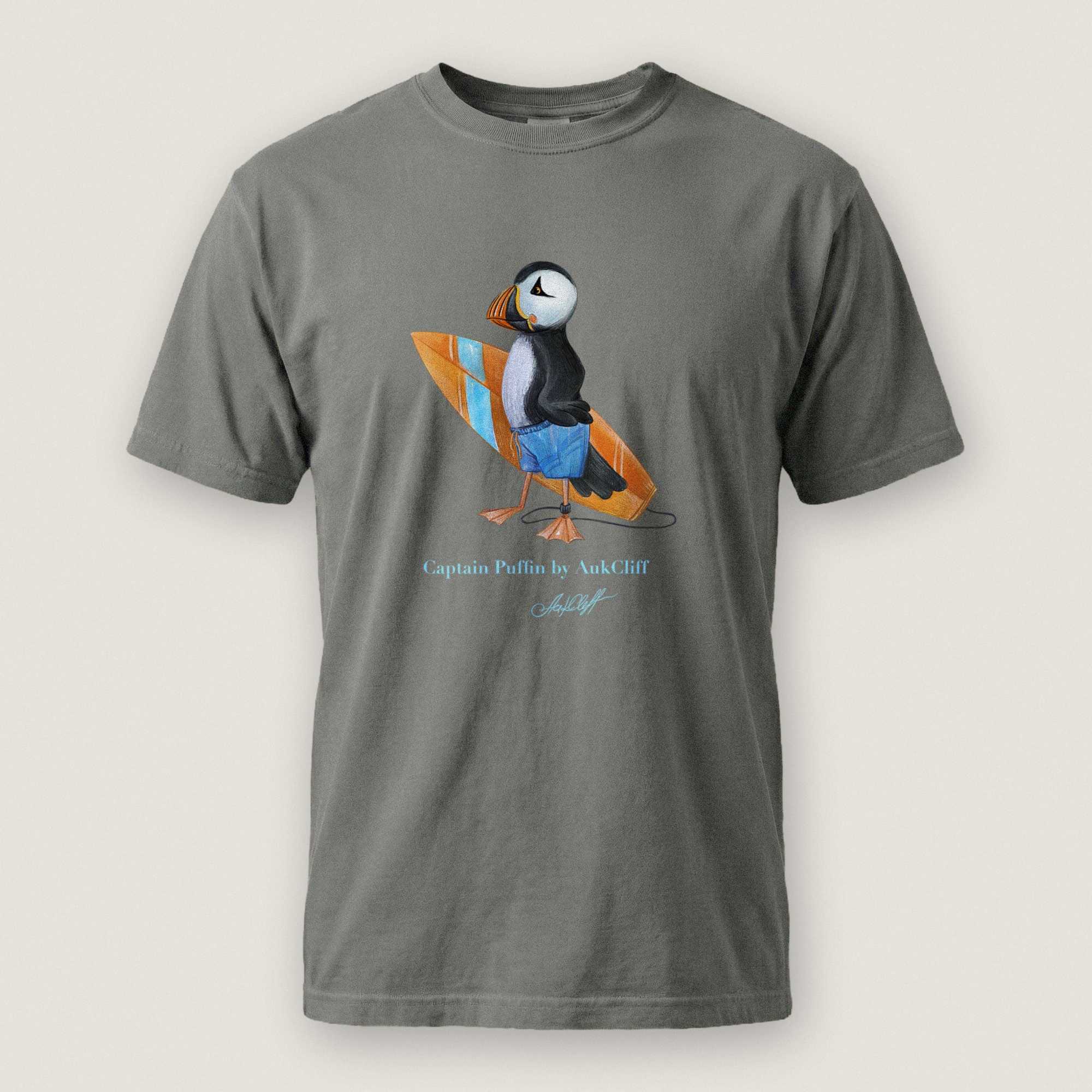 AukCliff Captain Puffin T-shirt Grey / S Captain Puffin™ Surfer Comfort Colors T-Shirt