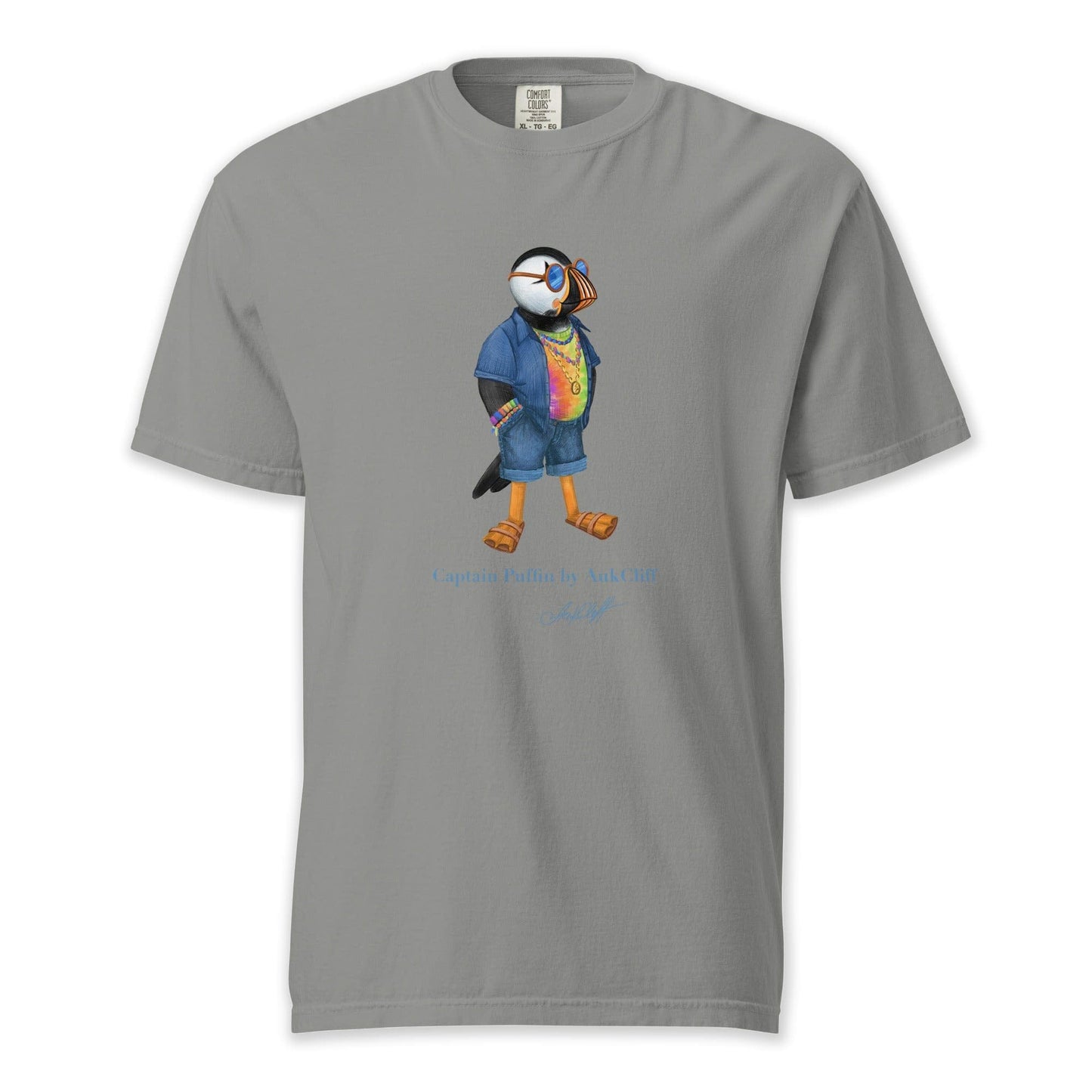 AukCliff Captain Puffin T-shirt Grey / S Captain Puffin™ “The Festival Wanderer” Comfort Colors T-Shirt