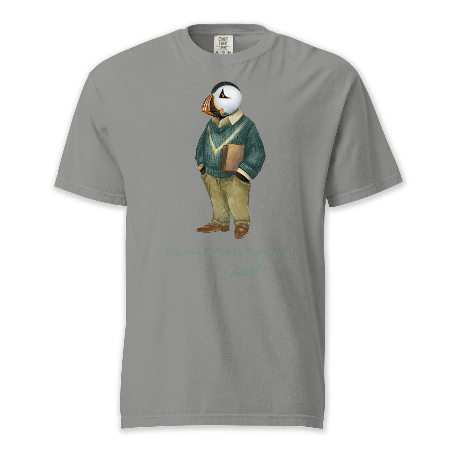 AukCliff Captain Puffin T-shirt Grey / S Captain Puffin™ “The Ivy League” Comfort Colors T-Shirt