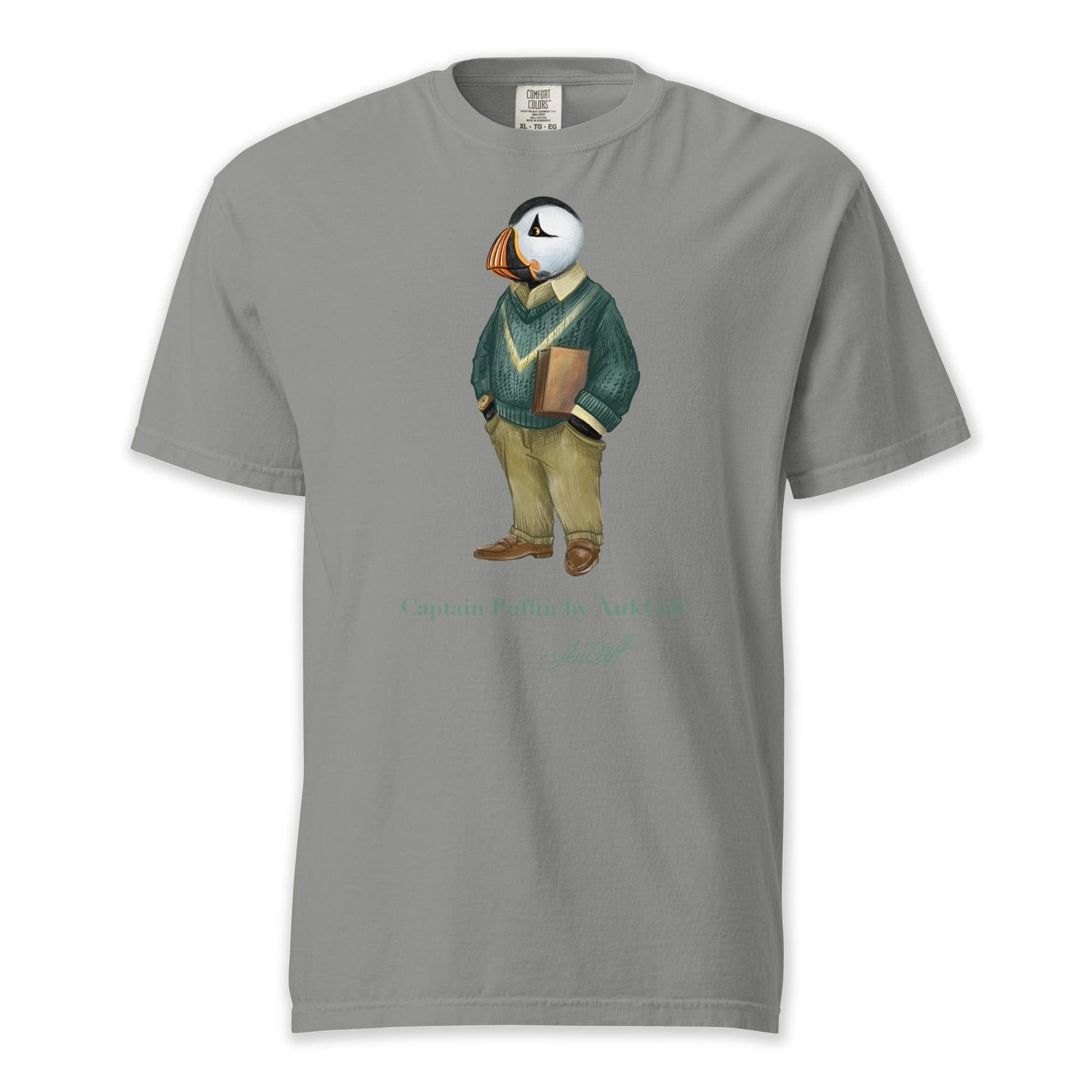 AukCliff Captain Puffin T-shirt Grey / S Captain Puffin™ “The Ivy League” Comfort Colors T-Shirt