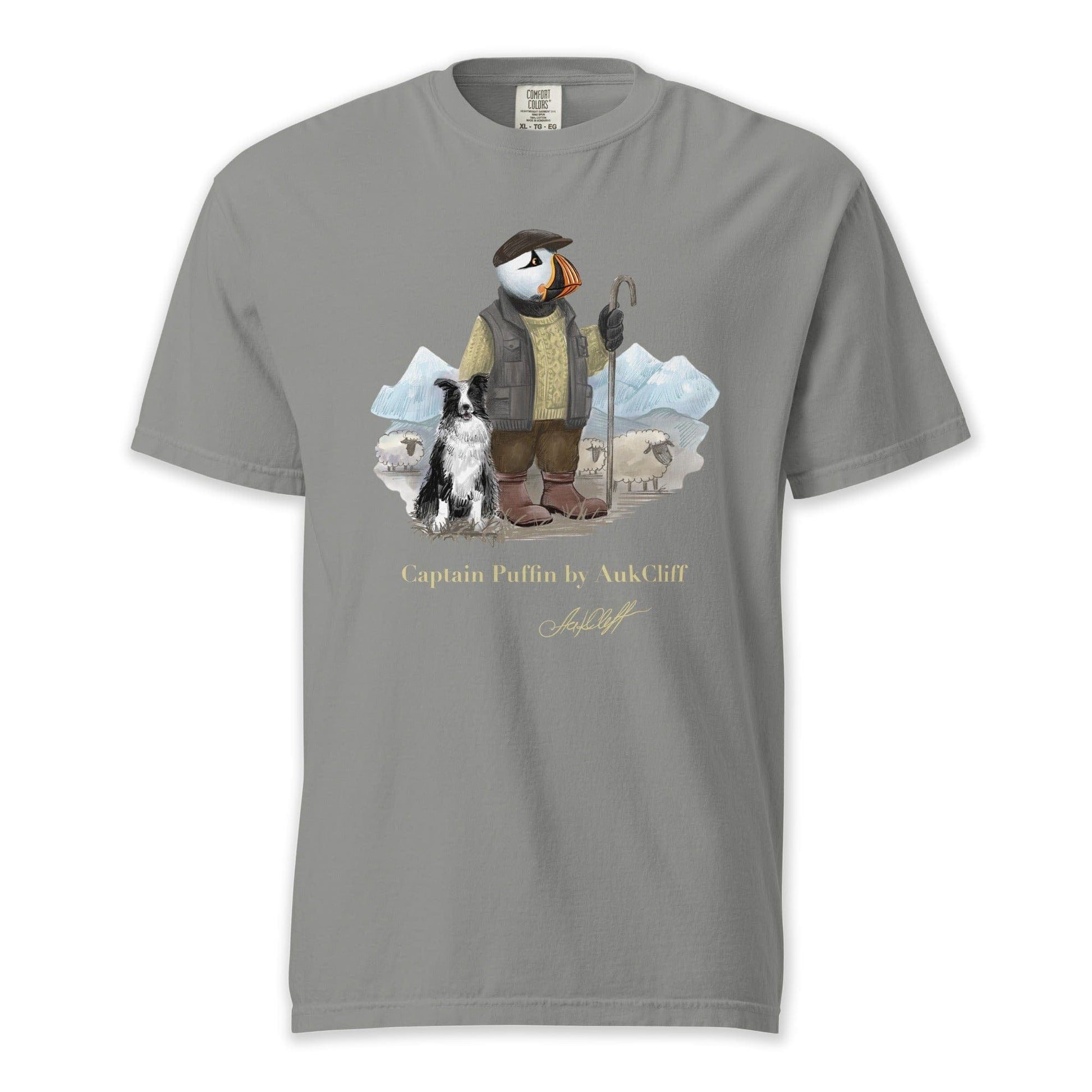 AukCliff Captain Puffin T-shirt Grey / S Captain Puffin™ “The Merino Farmer” Comfort Colors T-Shirt