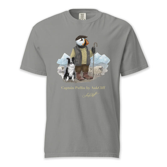 AukCliff Captain Puffin T-shirt Grey / S Captain Puffin™ “The Merino Farmer” Comfort Colors T-Shirt