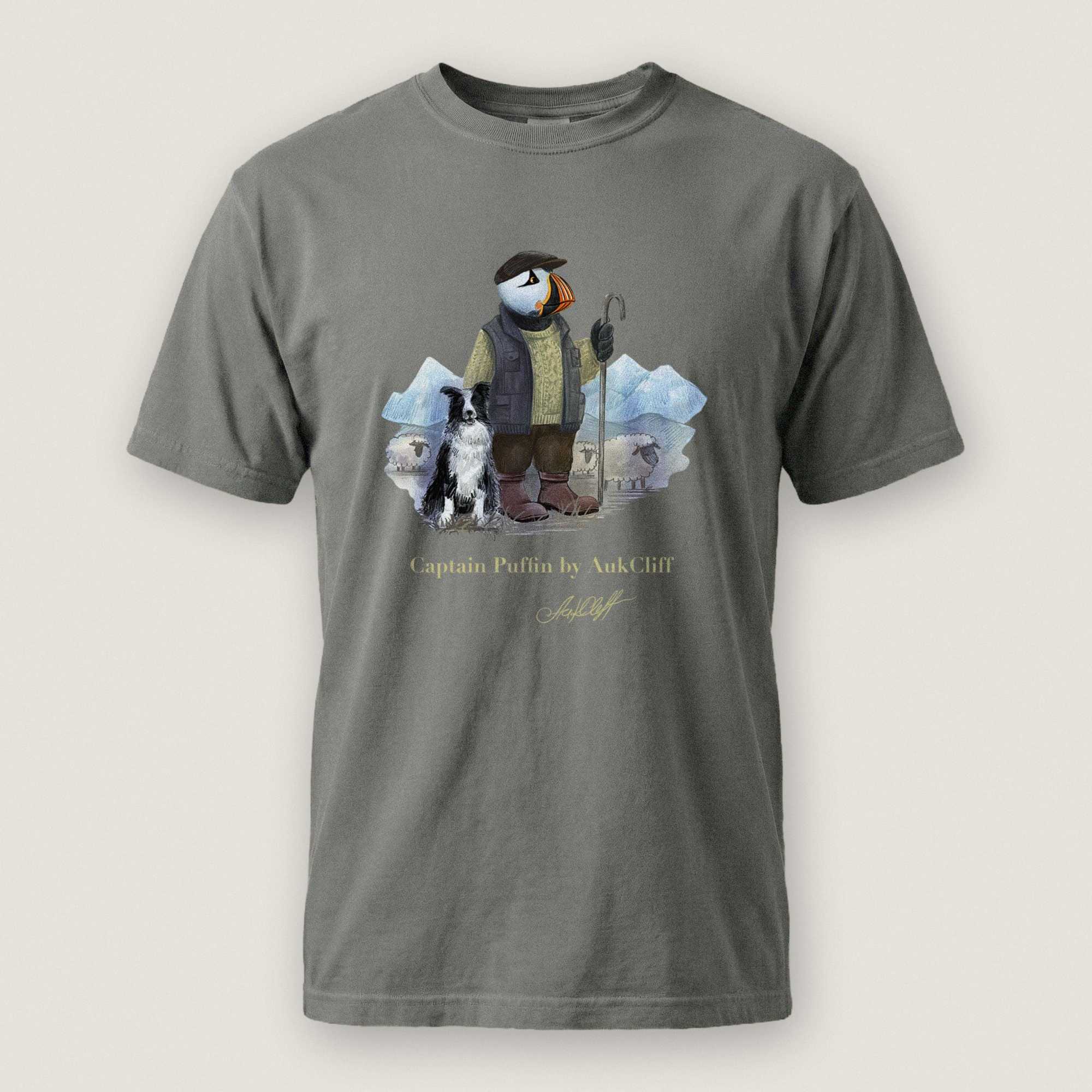 AukCliff Captain Puffin T-shirt Grey / S Captain Puffin™ “The Merino Farmer” Comfort Colors T-Shirt