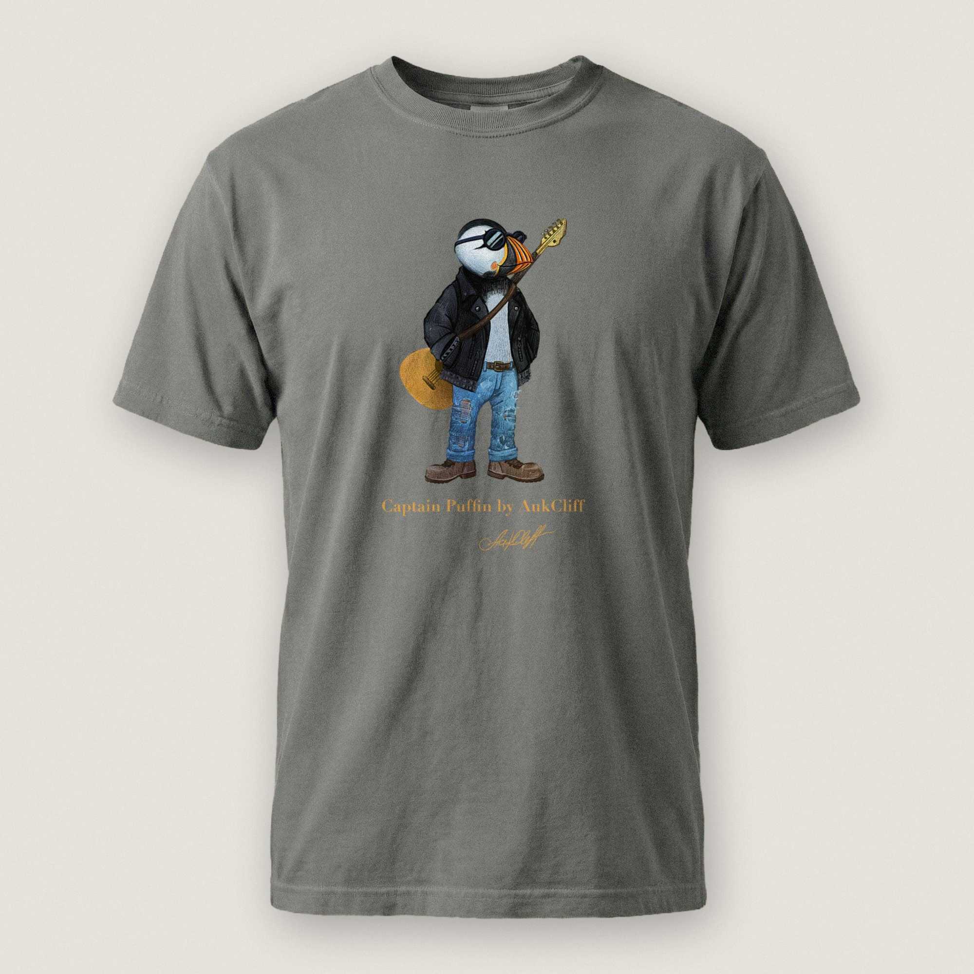 AukCliff Captain Puffin T-shirt Grey / S Captain Puffin™ “The Rock Band Rebel” Comfort Colors T-Shirt