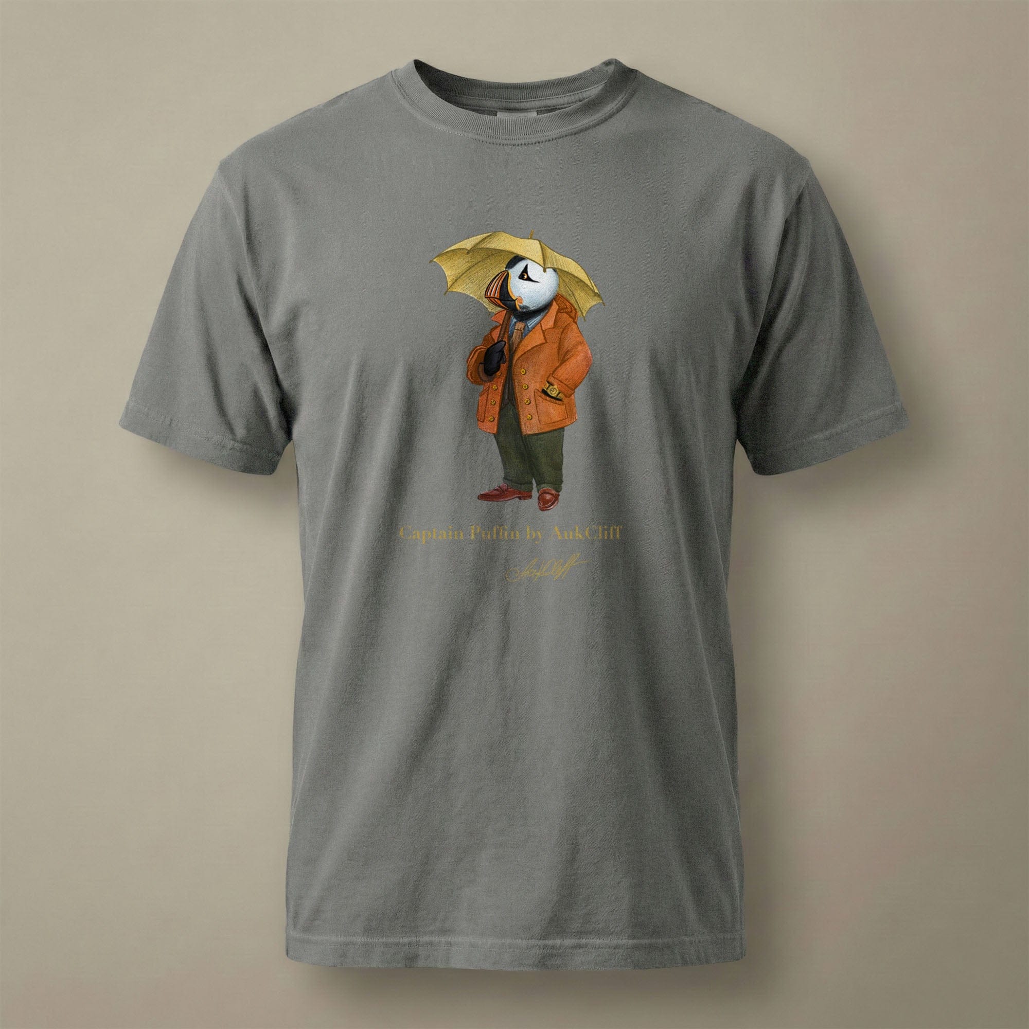 AukCliff Captain Puffin T-shirt Grey / S Captain Puffin™ “The Spring Wanderer” T-Shirt
