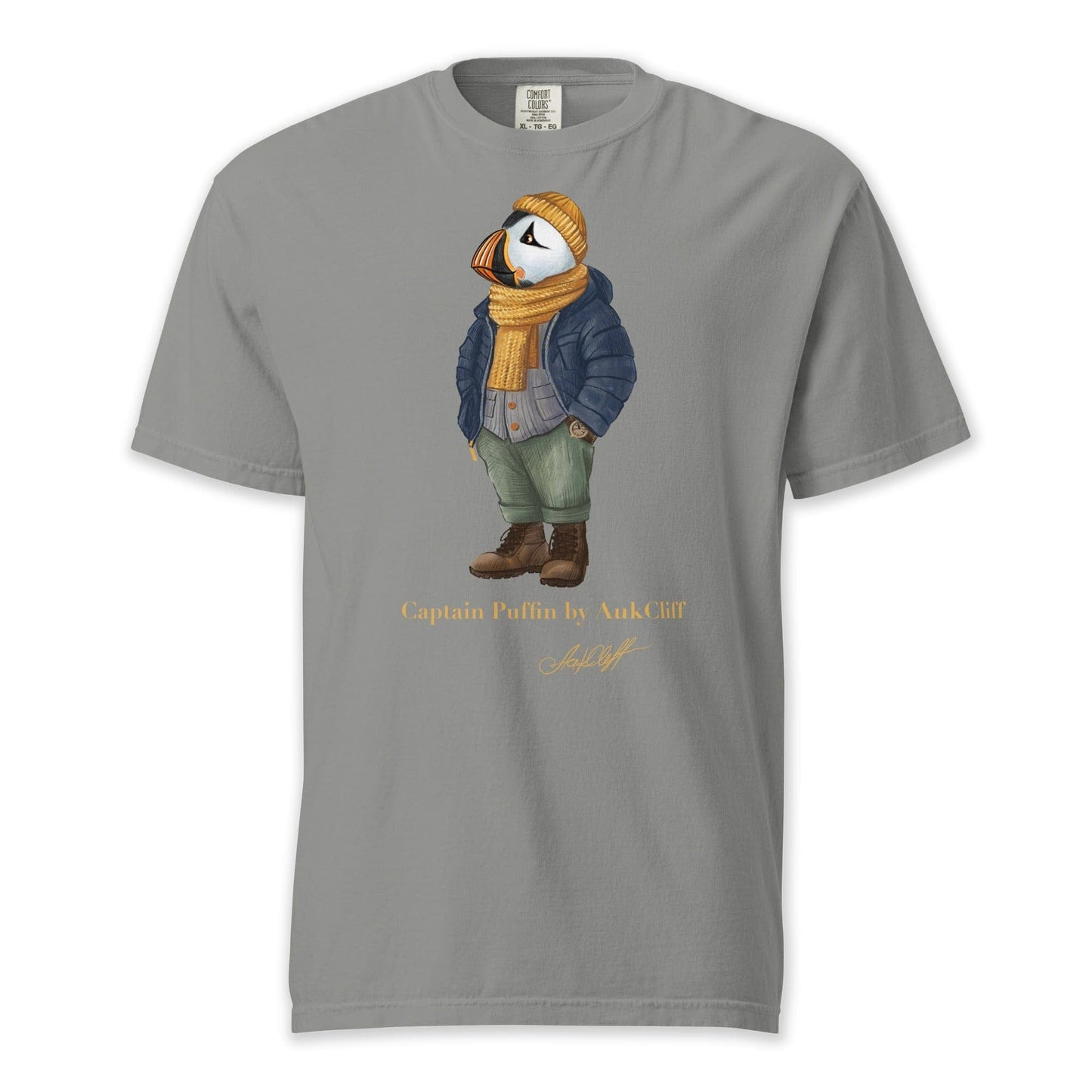 AukCliff Captain Puffin T-shirt Grey / S Captain Puffin™ “The Winter Wanderer” Comfort Colors T-Shirt