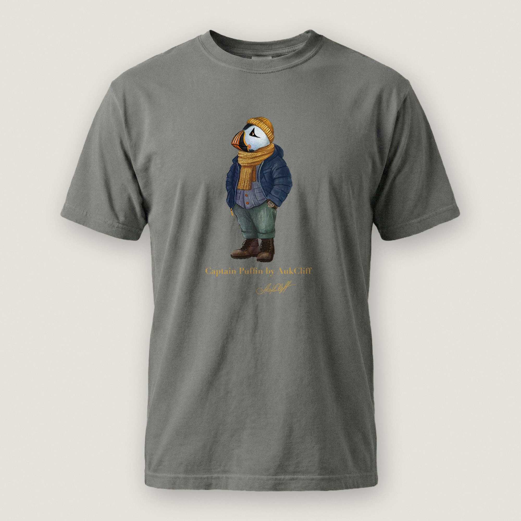 AukCliff Captain Puffin T-shirt Grey / S Captain Puffin™ “The Winter Wanderer” Comfort Colors T-Shirt