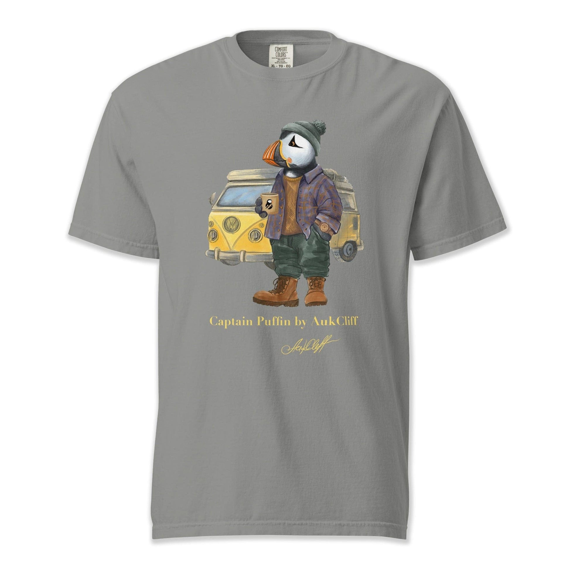AukCliff Captain Puffin T-shirt Grey / S Captain Puffin™ Van Life Comfort Colors T-Shirt