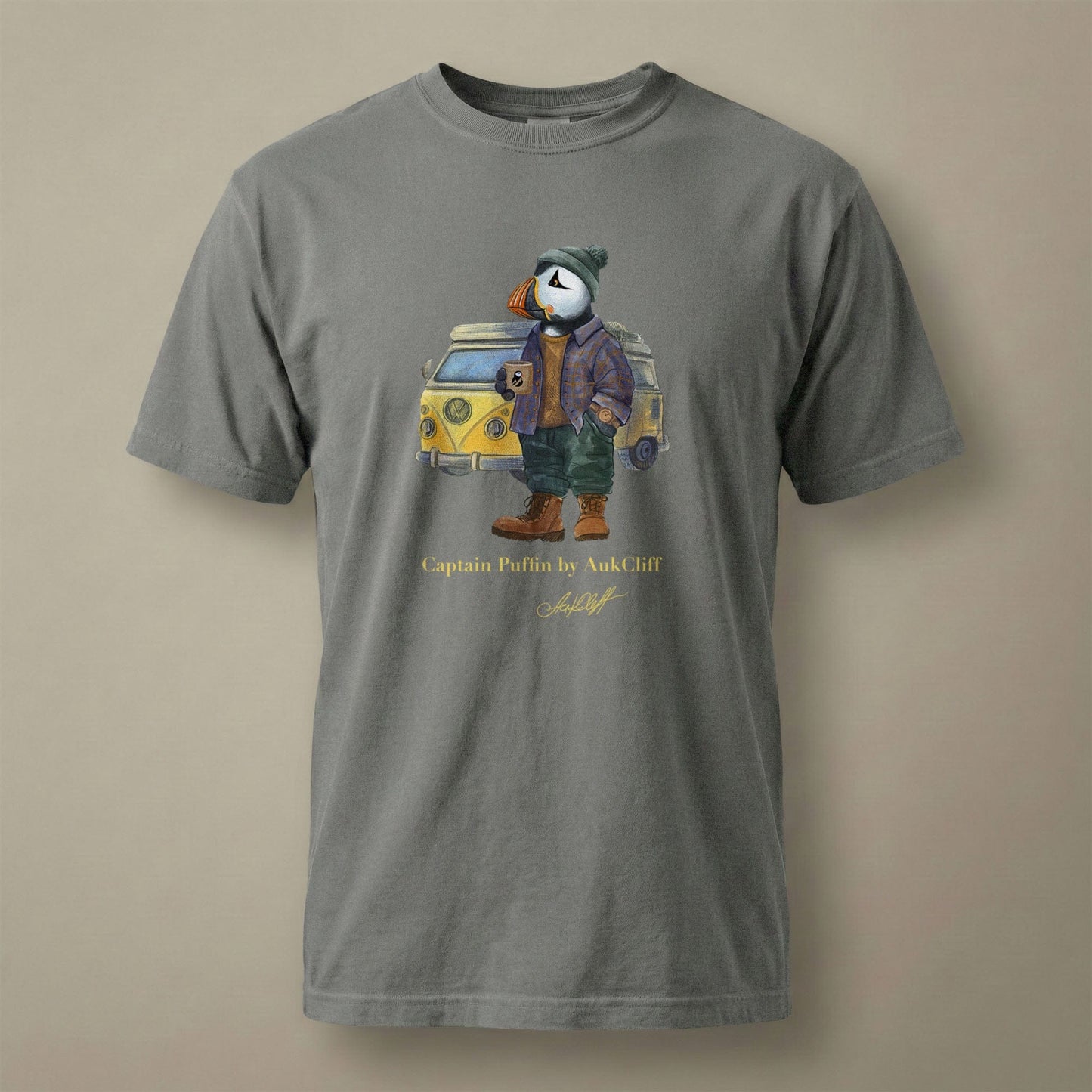 AukCliff Captain Puffin T-shirt Grey / S Captain Puffin™ Van Life Comfort Colors T-Shirt