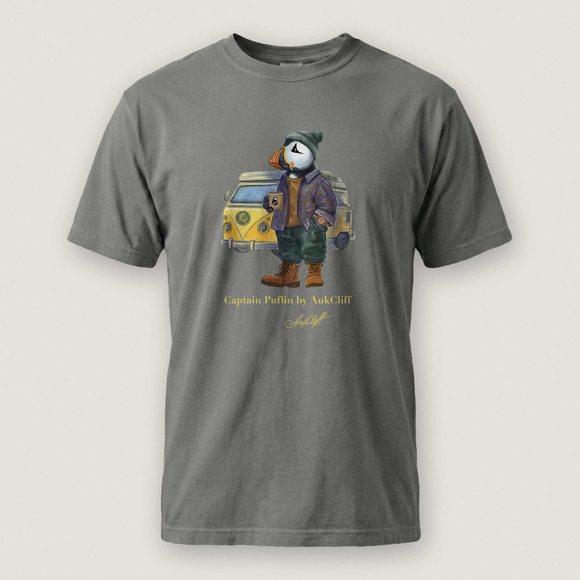 AukCliff Captain Puffin T-shirt Grey / S Captain Puffin™ Van Life Comfort Colors T-Shirt
