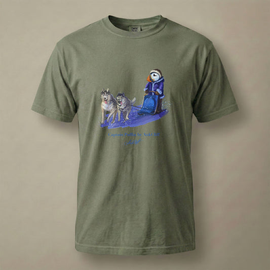 AukCliff Captain Puffin T-shirt Moss / S Captain Puffin™ Arctic Dog Sledder T-Shirt