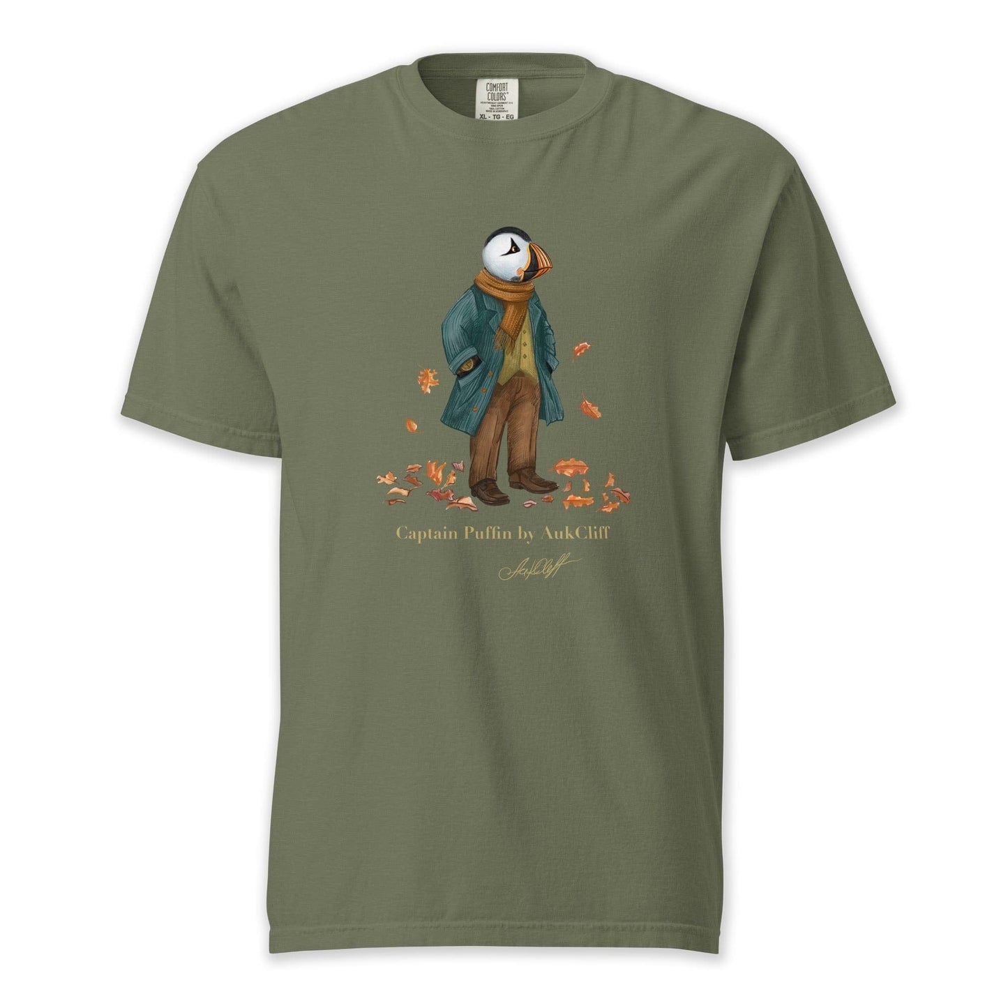 AukCliff Captain Puffin T-shirt Moss / S Captain Puffin™ “Autumn Wanderer” Comfort Colors T-Shirt