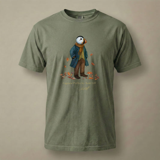AukCliff Captain Puffin T-shirt Moss / S Captain Puffin™ “Autumn Wanderer” Comfort Colors T-Shirt