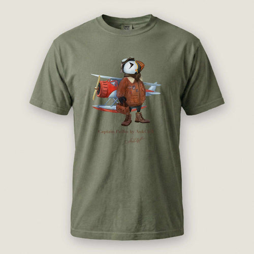 AukCliff Captain Puffin T-shirt Moss / S Captain Puffin™ Bush Pilot Comfort Colors T-Shirt