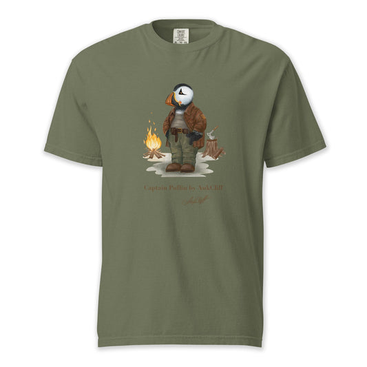 AukCliff Captain Puffin T-shirt Moss / S Captain Puffin™ Bushcraft Comfort Colors T-Shirt