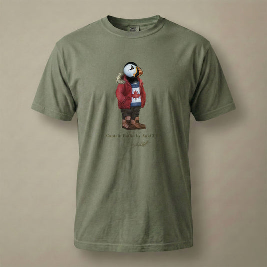 AukCliff Captain Puffin T-shirt Moss / S Captain Puffin™ “Canada Trailkeeper” Comfort Colors T-Shirt