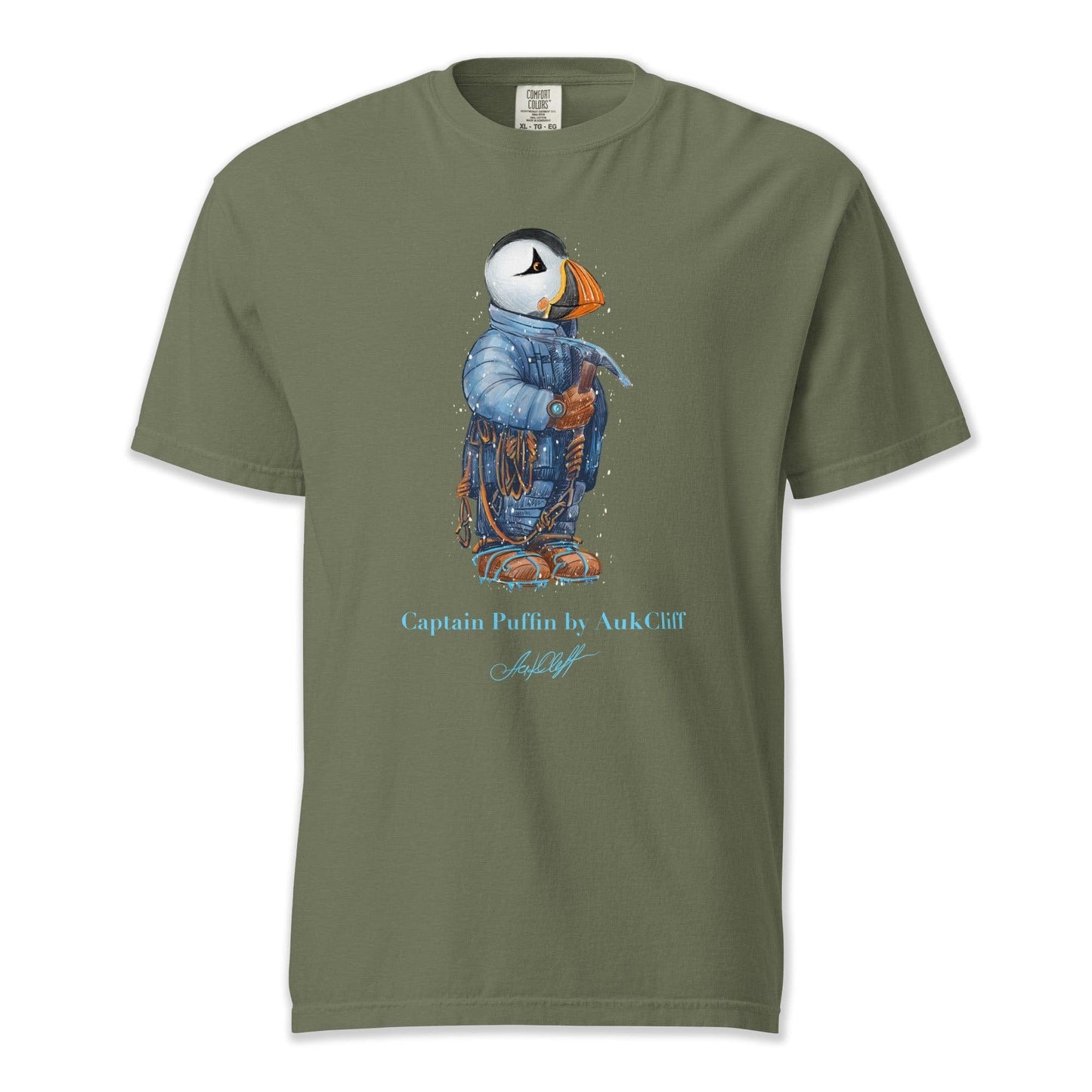 AukCliff Captain Puffin T-shirt Moss / S Captain Puffin™ Everest Expedition Comfort Colors T-Shirt
