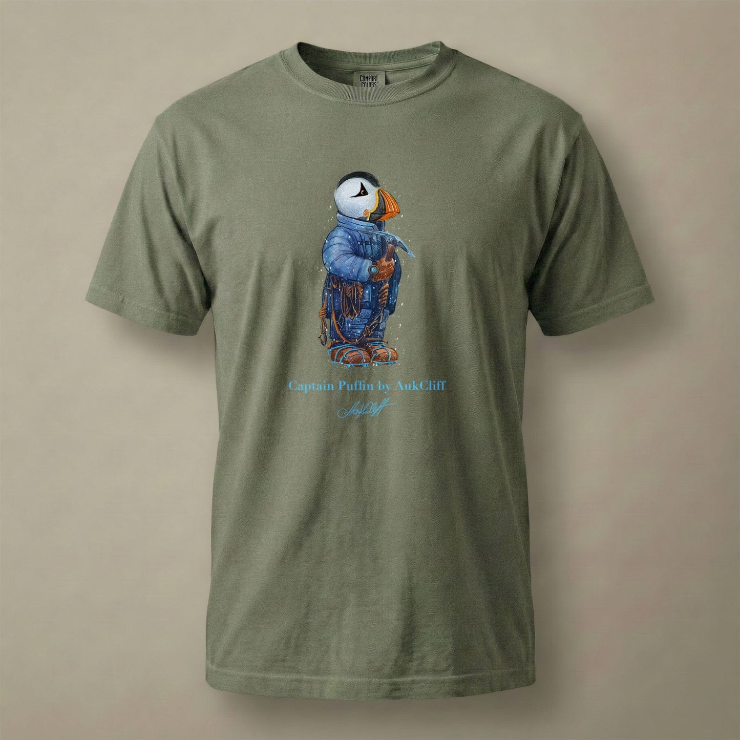 AukCliff Captain Puffin T-shirt Moss / S Captain Puffin™ Everest Expedition Comfort Colors T-Shirt