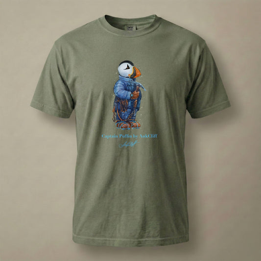 AukCliff Captain Puffin T-shirt Moss / S Captain Puffin™ Everest Expedition Comfort Colors T-Shirt