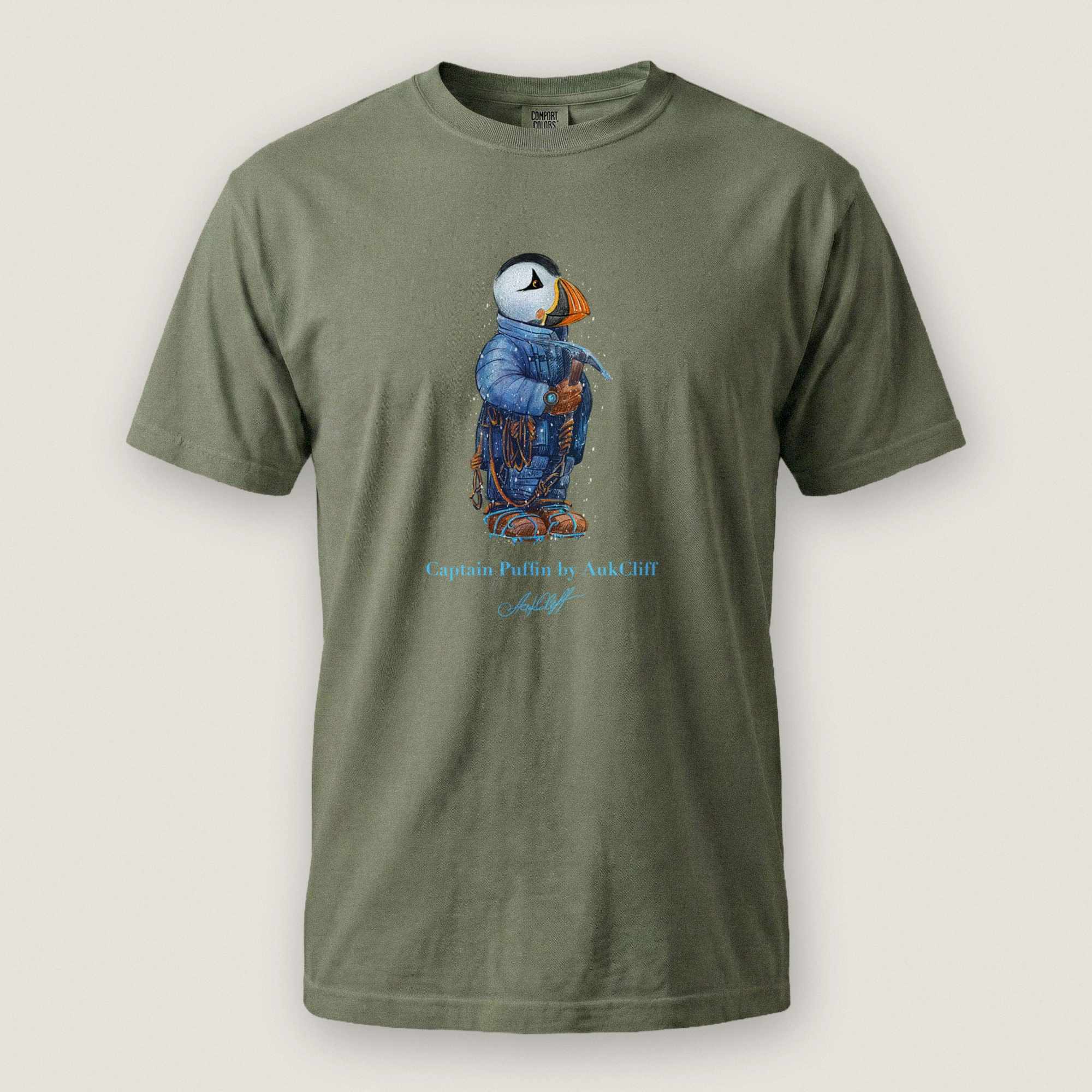 AukCliff Captain Puffin T-shirt Moss / S Captain Puffin™ Everest Expedition Comfort Colors T-Shirt