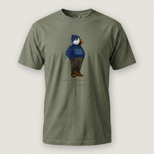 AukCliff Captain Puffin T-shirt Moss / S Captain Puffin™ “Faroe Islands Fisherman” Comfort Colors T-Shirt