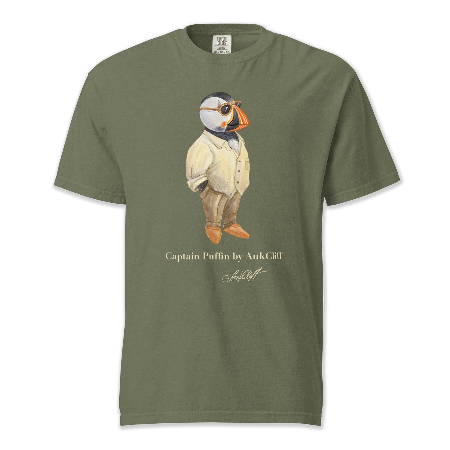 AukCliff Captain Puffin T-shirt Moss / S Captain Puffin™ Fashion Explorer Comfort Colors T-Shirt