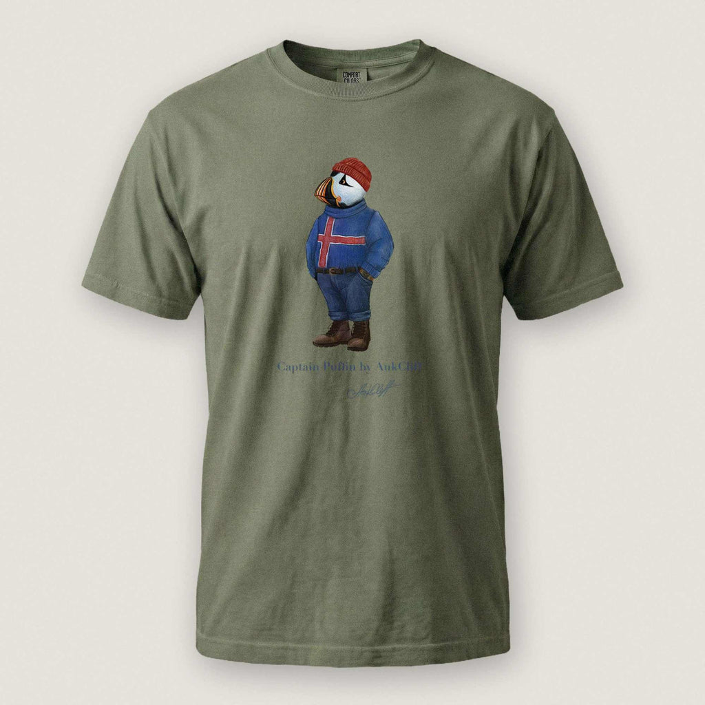 AukCliff Captain Puffin T-shirt Moss / S Captain Puffin™ “Iceland Wanderer” Comfort Colors T-Shirt