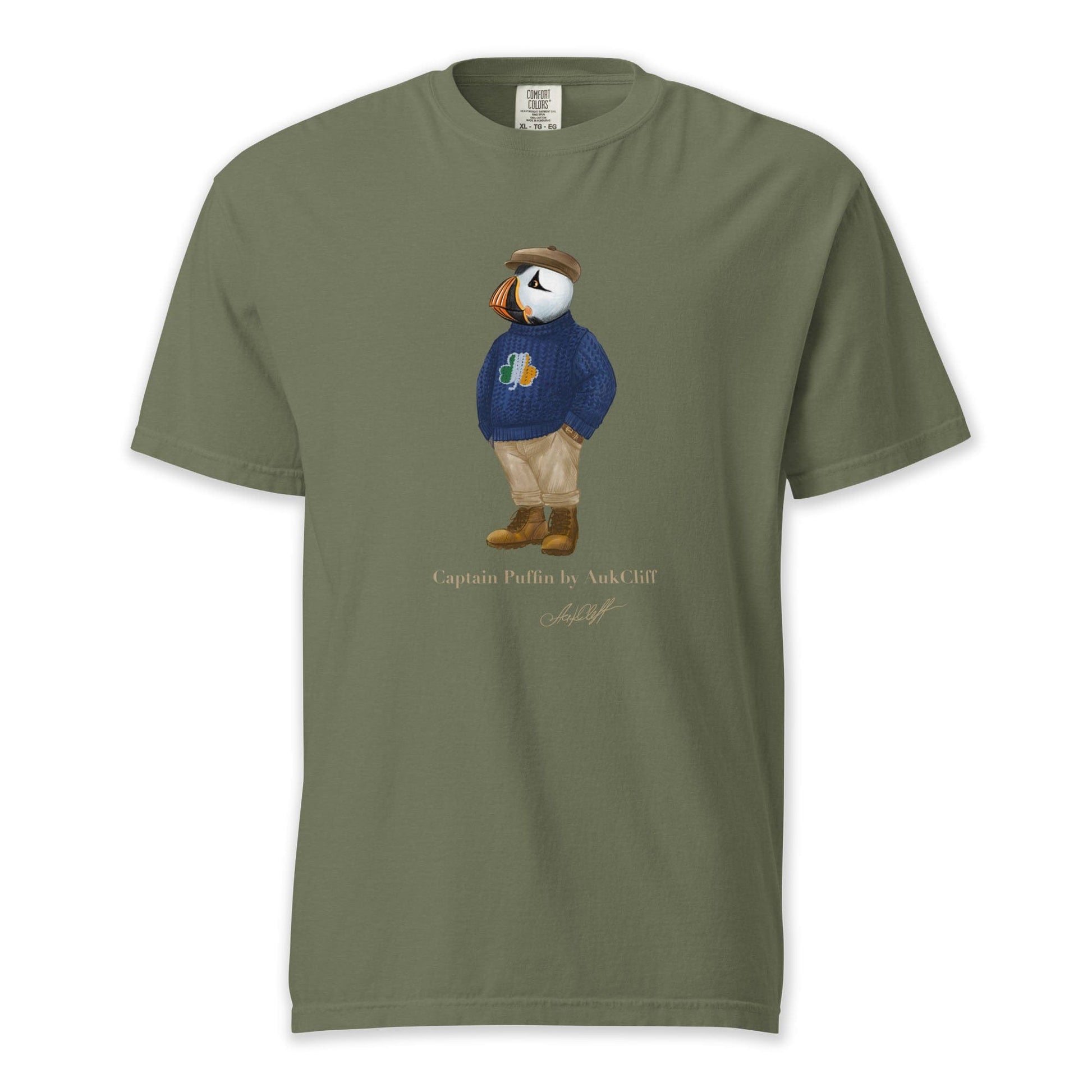 AukCliff Captain Puffin T-shirt Moss / S Captain Puffin™ “Irish Trailkeeper” T-Shirt