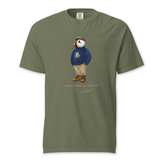 AukCliff Captain Puffin T-shirt Moss / S Captain Puffin™ “Irish Trailkeeper” T-Shirt