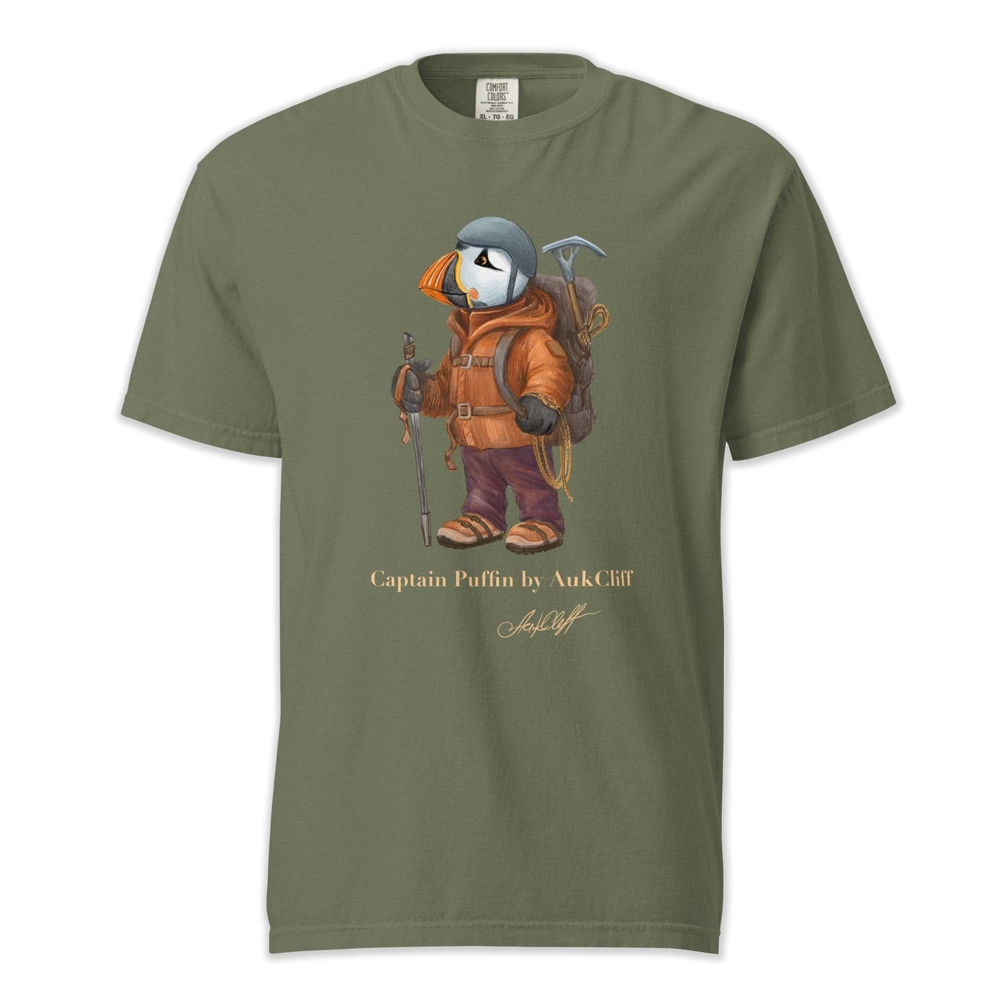 AukCliff Captain Puffin T-shirt Moss / S Captain Puffin™ Mountaineer Comfort Colors T-Shirt