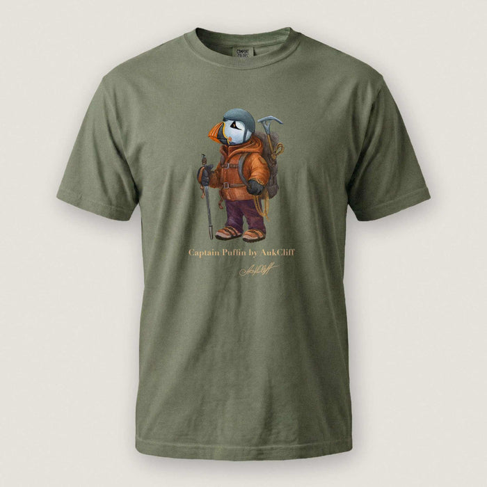 AukCliff Captain Puffin T-shirt Moss / S Captain Puffin™ Mountaineer Comfort Colors T-Shirt