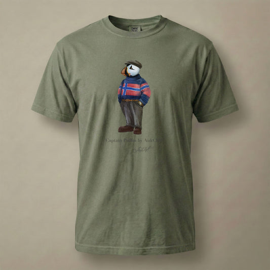 AukCliff Captain Puffin T-shirt Moss / S Captain Puffin™ “Nordic Wanderer” Comfort Colors T-Shirt
