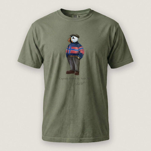 AukCliff Captain Puffin T-shirt Moss / S Captain Puffin™ “Nordic Wanderer” Comfort Colors T-Shirt
