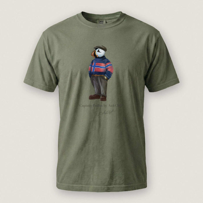 AukCliff Captain Puffin T-shirt Moss / S Captain Puffin™ “Nordic Wanderer” Comfort Colors T-Shirt