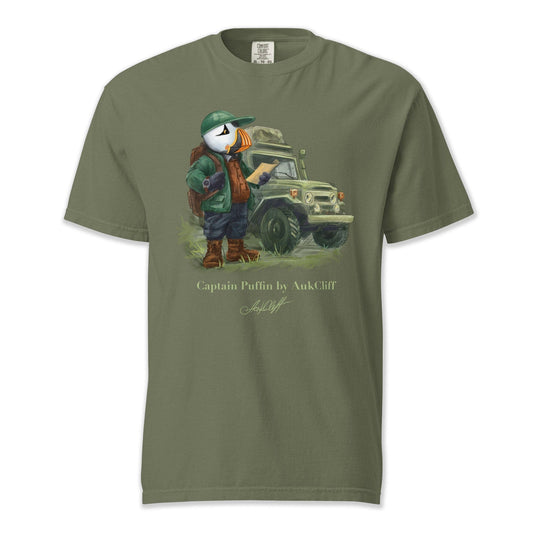 AukCliff Captain Puffin T-shirt Moss / S Captain Puffin™ Overland Explorer Comfort Colors T-Shirt