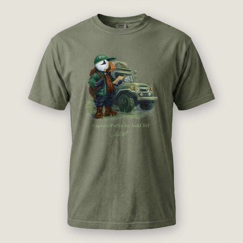 AukCliff Captain Puffin T-shirt Moss / S Captain Puffin™ Overland Explorer Comfort Colors T-Shirt