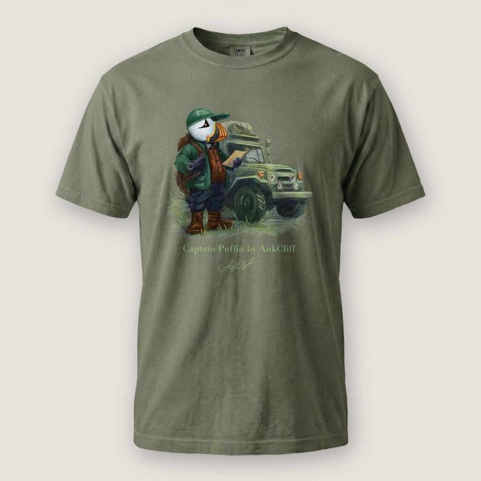AukCliff Captain Puffin T-shirt Moss / S Captain Puffin™ Overland Explorer Comfort Colors T-Shirt