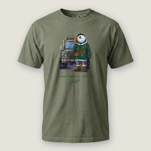 AukCliff Captain Puffin T-shirt Moss / S Captain Puffin™ Polar Explorer Comfort Colors T-shirt